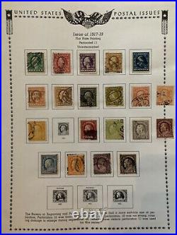 1917-1919 U. S. Stamps Washington Franklin Album Page Could Be Great Gift Idea