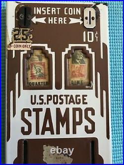 1920's Art Deco Porcelain Postage Stamp Vending Machine