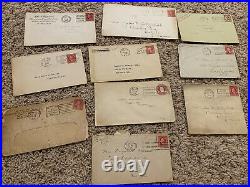 1920s LOT OF US COVERS WITH SLOGANS, PREVENT FOREST FIRES, RED CROSS, NAVY, ARMY