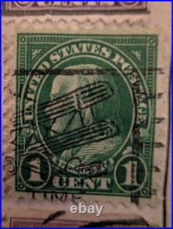 1922-1929 Benjamin Franklin One (1) Cent Stamp (Dark Green) Rare Collectible USA