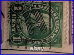 1922-1929 Benjamin Franklin One (1) Cent Stamp (Dark Green) Rare Collectible USA