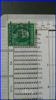 1922 1cent Dark Green, G. Washington, Scott # 544 Rotary, Perf11 Double Print