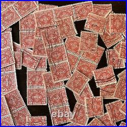 1930 $5 Postage Due Stamps Huge Investor's Lot Of Strips, Block And Singles