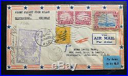 1930 Miami FL Usa First Flight Airmail Cover FFC To Montevideo Uruguay Via Panam