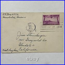1932 Honolulu Hawaii Fdc Cover 80c Airmail Stamp To California