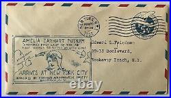 1932 New York Cover 5c Stationary Amelia Earhart Putnam First Lady Of The Air