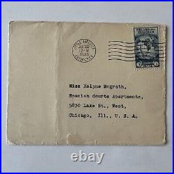 1935 Cover From Little America Antarctica Official Penguins Cachet To Chicago