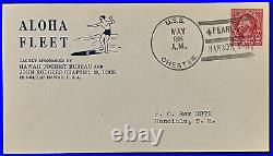1935 Uss Chester Hawaii Cover With Unique Pearl Harbor Cancel, Aloha Fleet