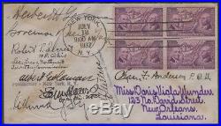 1937 NW Territory Sc 795 blk, numerous signatures, to Wunder