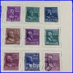 1938 Us Stamp Lot Complete Page Presidential Series High Denominations Gift Idea