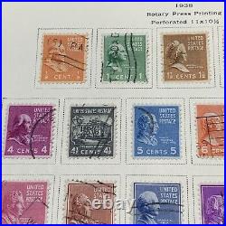 1938 Us Stamp Lot Complete Page Presidential Series High Denominations Gift Idea