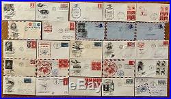 1940's 70's AIRMAIL COVERS POSTAL CARD STAMPS FDC's RARE CACHETS INCLUDED