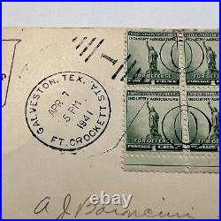 1941 Fort Crockett Texas First Mail Cover Oleander Festival Galveston