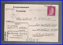 1945 Germany POW PC Camp Cover Stalag 2B US Army Prisoner of War Ft Worth Texas