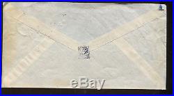 1945 US Fleet French Naval Airmail Correspondence Cover R. F. Overlay Stamp #CM6