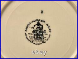 1950 Santa Fe RR Mimbreno Dining Car Salad Plate with Full Indian Back-Stamp