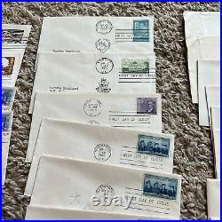 1950's-1990's LOT OF 35 UNITED STATES FIRST DAY COVERS AND POSTCARD FDCS