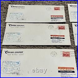 1953 Central Airlines Stillwater First Flight Am81 Lot Of 10 Covers