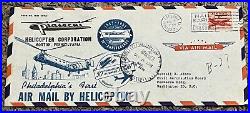 1953 Piasecki Helicopter First Flight Airmail Cover 50th Anniv Powered Flight