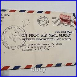 1954 Boston Airline First Flight Cover Between Provincetown And Boston