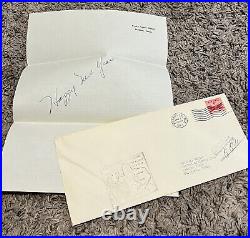 1954 First Flight Am 82 Cover Taken By Pony Express Signed By Rider With Letter