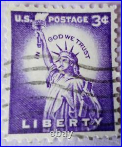 1954 Liberty 3 Cent Stamp Purple