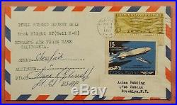 1956 Pilot Signed Rocket Mail Classified Bell X-2 Flight Ez#76c1 Ex Al Barnes