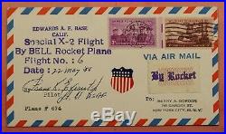 1956 Rocket Mail Signed Flown Bell X-2 Plane 6th Flight Ez# 80c1 Ex Al Barnes
