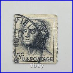 1962 George Washington 5 Cent Stamp Blue/Gray (Rare)