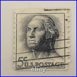 1962 George Washington 5 Cent Stamp Blue/Gray (Rare)