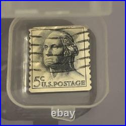 1962 George Washington 5 Cent Stamp Blue/Gray (Rare)