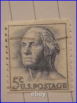 1962 George Washington 5 Cent U. S Postage Stamp Blue/Grey Rare