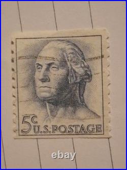 1962 George Washington 5 Cent U. S Postage Stamp Blue/Grey Rare