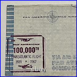 1962 Pan American 100,000 Transatlantic Flight With Frankfurt Germany Backstamp