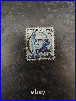 1967 GEORGE WASHINGTON 5 CENT BLUE Stamp Vintage Rare