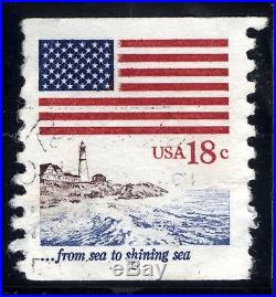 1981 US Scott #1891 Used, VF 18¢ Flag coil PNC P# SINGLE #6 Scott $500.00