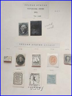 19th century u. S. Postage stamps Postmaster Provisional with 8 Collectable Locals