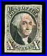 #2, 10c Black, Type B Double Transfer, USED, F/VF, 2019 PFC, 2020 Scott $4,000