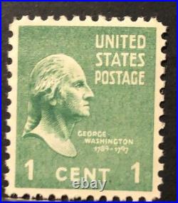 2-! 1938 George Washington One Cent Stamp 1 Unused 1- Used