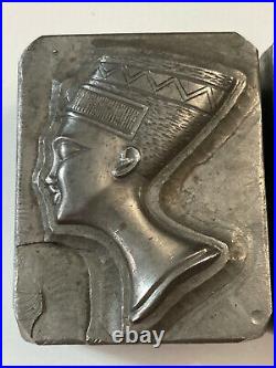 2 Egyptian Queen Nefertiti Steel Jewelry Molds Die Stamp Decorations Paperweight