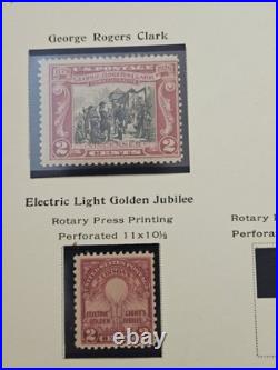 2 Vintage United States 2 Cent Stamps Scott #651 And #655 Album Page