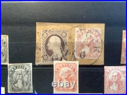 20 USA LOCAL STAMPS SWARTS PENNY POST. 1843- with Genuine +#11 Tied on Piece 20 USA LOCAL STAMPS SWARTS PENNY POST. 1843- with Genuine +#11 Tied on Piece
