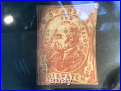 20 USA LOCAL STAMPS SWARTS PENNY POST. 1843- with Genuine +#11 Tied on Piece 20 USA LOCAL STAMPS SWARTS PENNY POST. 1843- with Genuine +#11 Tied on Piece