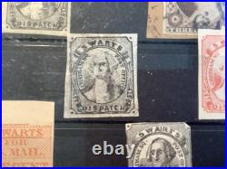 20 USA LOCAL STAMPS SWARTS PENNY POST. 1843- with Genuine +#11 Tied on Piece 20 USA LOCAL STAMPS SWARTS PENNY POST. 1843- with Genuine +#11 Tied on Piece