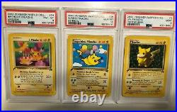 2000 Pokemon PIKACHU World Collection 9 card Complete Graded Set from PSA