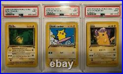 2000 Pokemon PIKACHU World Collection 9 card Complete Graded Set from PSA