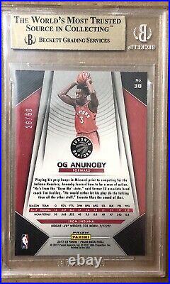 2017 Panini Prizm Fast Break Pink OG Anunoby ROOKIE RC /50 BGS 9.5 ONLY True Gem