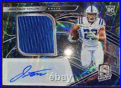 2020 Panini Spectra Jonathan Taylor Wave FOTL Rookie Patch Auto RC #/25 COLTS