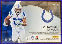 2020 Panini Spectra Jonathan Taylor Wave FOTL Rookie Patch Auto RC #/25 COLTS