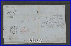 # 29, VF stamp on 1860 FLS to Barcelona. NY BR PkT. CV 475.00